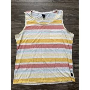 Patagonia Mainstay Tank Top Striped Organic Cotton Blend Size M